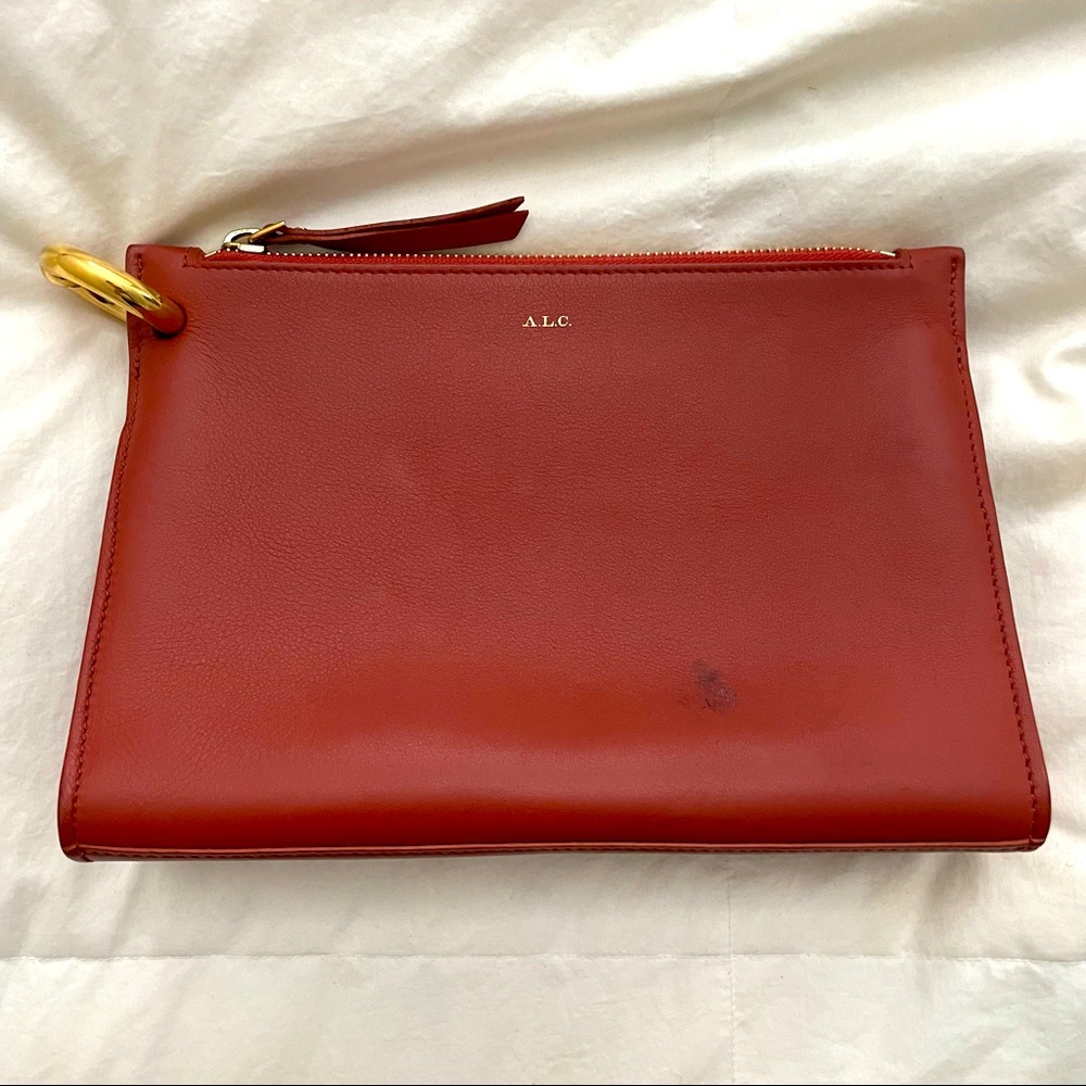 A.L.C. leather clutch